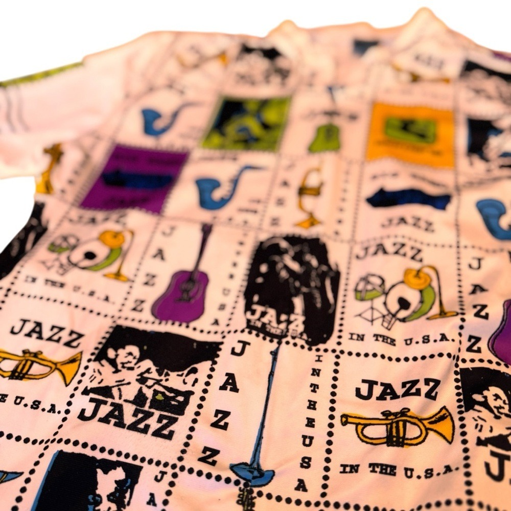 Giordana Jazz Festival Cycling Jersey M Vintage 1996 USA Rare Print COLLECTIBLE - Picture 6 of 9